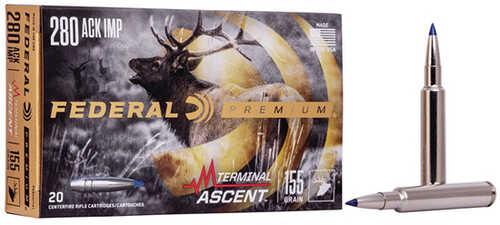 Federal Terminal Ascent 280 Ackley Improved Terminal Ascent 155 Grain 20 Rounds